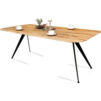 Jídelní stůl Jídelní stůl masiv divoký dub a kovové nohy Exodus 180x90