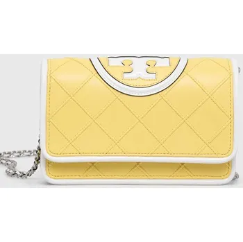 Kabelka Kožená kabelka Tory Burch žlutá barva 143502.700 11X, vel. ONE SIZE