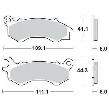 Brzda pro motocykl Brzdové destičky SBS přední HONDA PCX 125 rok 09-17