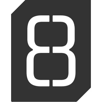 Interex design Dveřní nebo nástěnná cedule "8" / černá matná