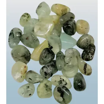 Přírodní kámen Prehnit tromlovaný malý, leštěný kámen (vel. cca 0,7-1 cm)