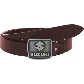 Motodoplněk RSA Kožený moto opasek se sponou Suzuki hnědý 90