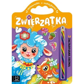 První čtění Zwierzątka. Malowanka z naklejkami. Zaczarowana kredka - Anna Podgórska