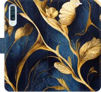 Pouzdro na mobilní telefon iSaprio Flipové pouzdro pro Samsung Galaxy A50 GoldBlue