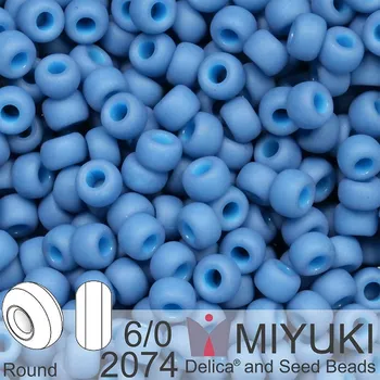 Korálek Korálky Miyuki MIX Round 6/0. Barva 2074 Matte Opaque Pale Denim Luster. Balení 5g