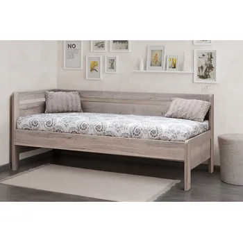 Postel BMB Postel Tina s levým čelem oblá - imitace dřeva Dekor: Ořech Aida, Rozměr: 90 x 200 cm