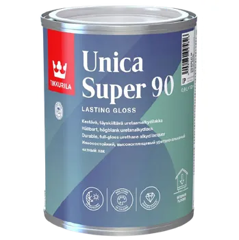 Lak na dřevo TIKKURILA Unica Super - podlahový lak Odstín: Bezbarvý lesklý 90, Velikost balení: 9 l