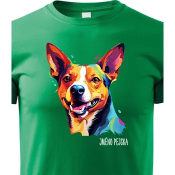 Chlapecké tričko Dětské tričko Basenji, Barva Zelená, Velikost 158 cm/12 roků, Canvas Dětské tričko 2423