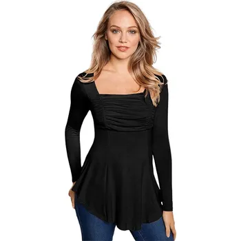 Dámský módní vršek SQUARE NECK XS