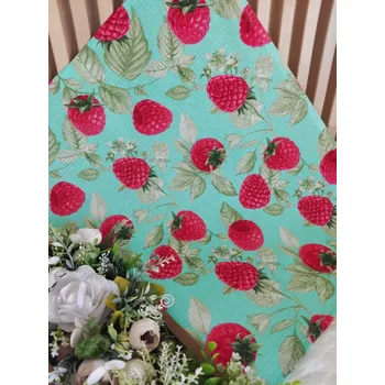 Utěrka Kuchyňská utěrka - maliny na mentolové