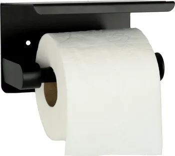 Držák toaletního papíru s poličkou KX4323 černý