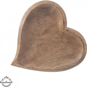 Tác dřevo MANGO srdce 25x25 cm