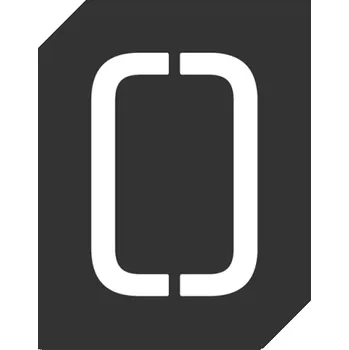 Interex design Dveřní nebo nástěnná cedule "0" / Černá matná