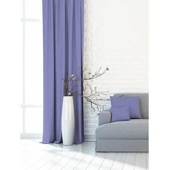 Závěs dekorační, OXY Tečky malé 150 cm, šedomodrý