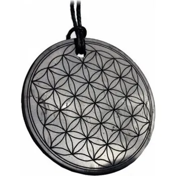 Přívěsek Šungitový přívěsek Květ života 4cm