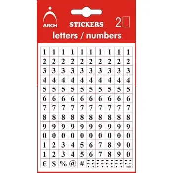 samolepka Samolepky Čísla 0-9 (5 mm)