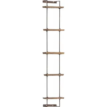 regál Velký nástěnný regál z masivu Kongo (velikost L) 5 polic