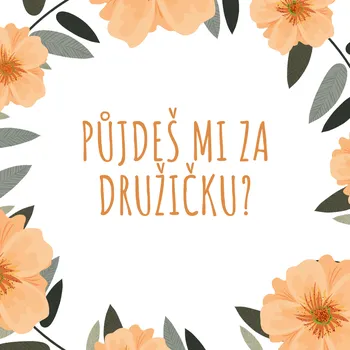 Svatební dekorace Kartička Půjdeš mi za družičku?