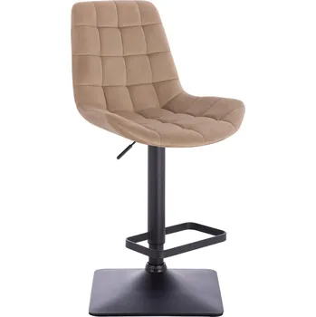 Barová židle Barová židle Voss velur základna černá - béžový