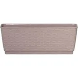 truhlík RATOLLA PW 49,2x17,2x17,4cm BÉŽ tm. (7529U) závěs. s misko