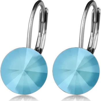 Náušnice NUBIS® Ocelové náušnice s krystaly Swarovski® SUMMER BLUE - NBS08-SB
