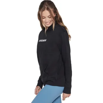 Dámská mikina Černá dámská mikina Skechers Signature Pullover Hoodie WHD69-BLK Velikost: S