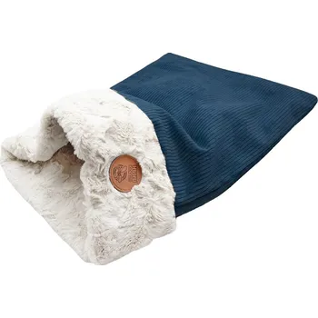 Pelíšek pro psa Huhubamboo ŇUŇU oboustranný tulipytlík petrolejovo-krémový