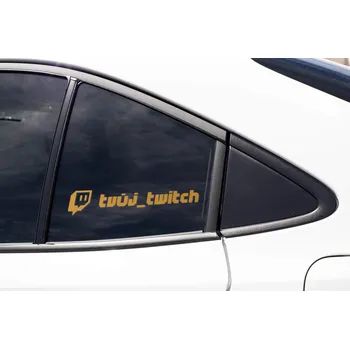 Samolepící dekorace Nálepka Tvůj twitch Barva: Zlatá, Velikost: Šířka 10cm