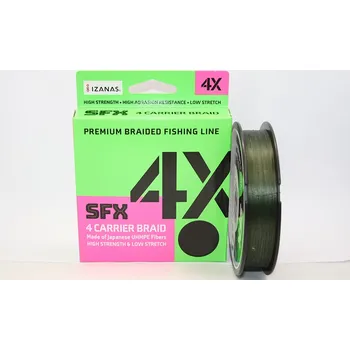Sufix Pletená Šňůra SFX 4X Vis Green 270m Nosnost: 18kg, Průměr: 0,285mm