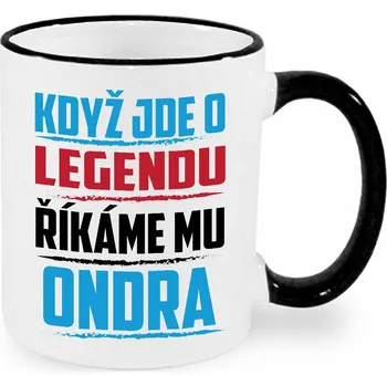 Hrnek - Když jde o legendu, říkáme mu Ondra Barva: Černá