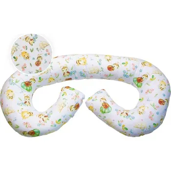 Kojící polštář Baby Nellys Kojící polštář/relax. poduška MAXI, Včelky a Berušky, bílá