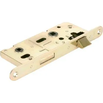 Dveřní kování zámek zadl. K111 - 72/60 P-L BÍ Zn WC s ořechem 72 mm Bílý