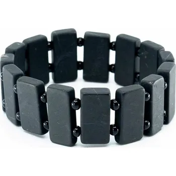 Náramek BEWIT Šungitový náramek obdélníky neleštěný