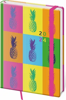 Diář Stil Vario s gumičkou A5 dennní Pineapple 2024