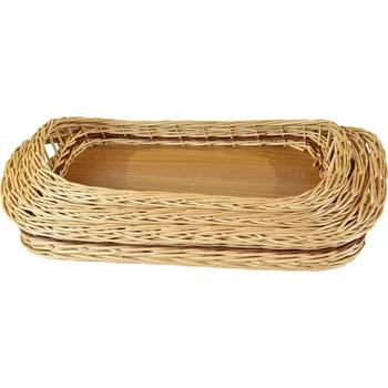 Vingo Hranatý proutěný podnos Rozměry (cm): 8x46x29