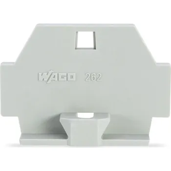 modulární přístroj a rozvaděč WAGO Bočnice 262-361 koncová s upevňovací přírubou, šedá 262-361