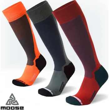 Pánské termo ponožky TOURING MERINO elastické funkční podkolenky Moose