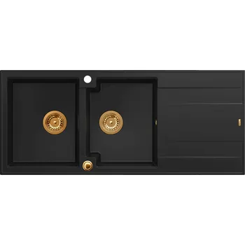 Kuchyňský dřez Quadron Evan dřez graniteq 116x50 cm černá HQE11650U7_PVDC1_P2O