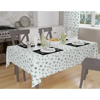 ubrus Orbytex Vánoční ubrus teflonový - V14 - zelený Rozměry: průměr 120, Tvar: Kulatý