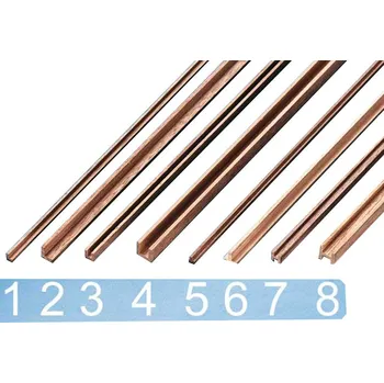 Modelářský materiál Krick Lišta ořech profil T 4x4x500(2)