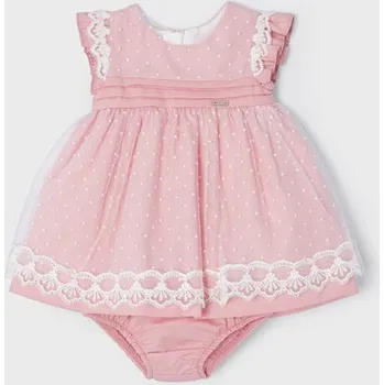 Kojenecké šaty Dívčí slavnostní šaty Mayoral 1867 - 52 růžové Rozměr: 12 měsíců, 80 cm
