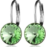 Ocelové Ocelové náušnice s krystaly Swarovski, CHRYSOLITE