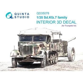 Plastikový model 1/35 Sd.Kfz.7 family 3D&colour.Interior (TRUMP)