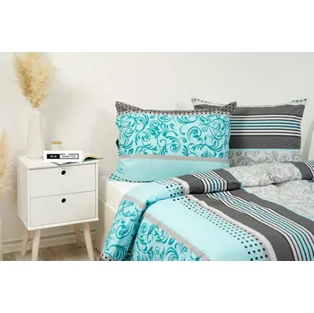 Povlak na dekorativní polštářek Stanex Bavlněný povlak na polštář Miranda tyrkysová (LS263)