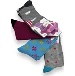 LookeN Teen Dívčí vysoké ponožky 4x páry Barva: Růžová, Velikost: 34-36