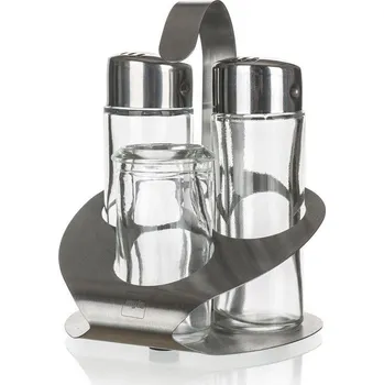 Kořenka slánka a pepřenka 35ml + nádobka na párátka se stojánkem nerez