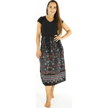 Dámská sukně Sukně midi Thai Peacock černá