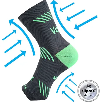 VoXX Protect kompresní návlek na kotník tmavě šedý S/M