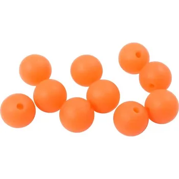 Dětské navlékací korálky Natana silikonové korálky oranžová 9 mm 10 kusů