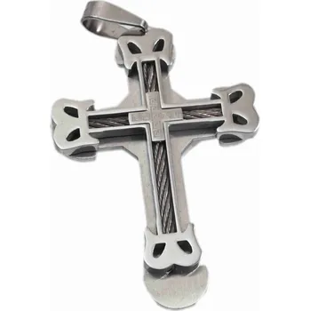 Přívěsek River Šperky. Přívěsek. 99220384 Přívěsek z chirurgické oceli křesťanský Kříž nr. 01. Sleva